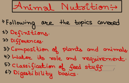 Animal Nutrition